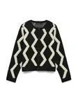 VERO MODA Kardigán 'VMARGIE'  čierna / biela