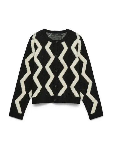 VERO MODA Kardigán 'VMARGIE'  čierna / biela