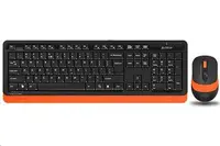 Bezdrátová klávesnice + myš A4tech FG1010 FSTYLER, oranžová