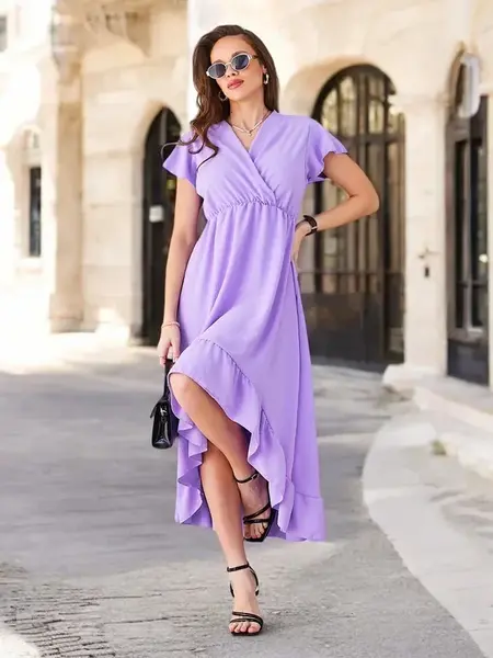 Resti Women's midi dress with an asymmetrical hem