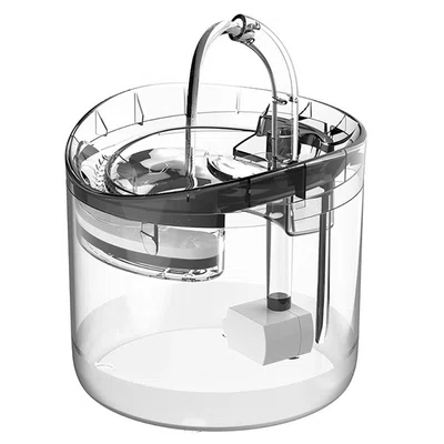 Fluffee Pet Water Fountain Smart Sensor Version 2 Water Flow Modes 2L Capacity Low Noise Faucet Shape - EU Plug