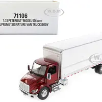 Peterbilt 536 Truck with Supreme Signature Van Body Red Metallic "Transport Series" 1/32 Diecast Model by Diecast Masters