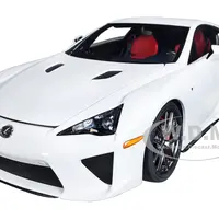 Lexus LFA Whitest White with Red and Black Interior 1/18 Model Car by Autoart