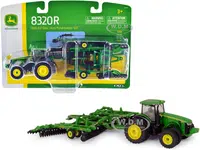 John Deere 8320R Tractor and John Deere 637 Disc Harrow with Folding Wings 1/64 Diecast Models by ERTL TOMY