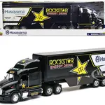 Peterbilt 387 Semi-Truck Black "Rockstar Energy Drink - Husqvarna Factory Racing" 1/32 Diecast Model by New Ray