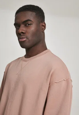 Oversized Open Edge Crew jantarová