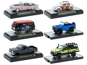 "Auto-Thentics" 6 piece Set Release 98 IN DISPLAY CASES Limited Edition 1/64 Diecast Model Cars by M2 Machines