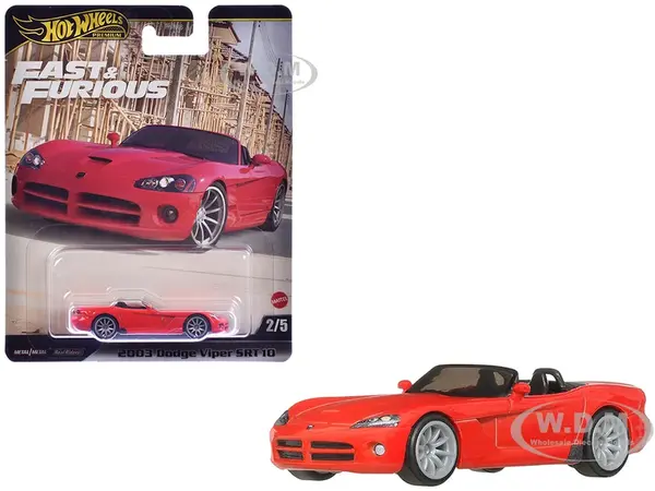 2003 Dodge Viper SRT10 Red "The Fast and the Furious Tokyo Drift" (2006) Movie "Fast &amp; Furious" Series Diecast Model Car by Hot Wheels
