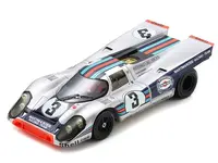 Porsche 917K 3 Vic Elford - Gerard Larrousse "Martini &amp; Rossi Racing Team" Winner "12 Hours of Sebring" (1971) with Acrylic Display Case 1/18 Mod
