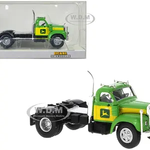 Mack B-61 Truck Tractor Green and Yellow "John Deere" 1/87 (HO) Scale Model Car by Brekina