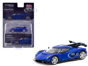 Koenigsegg Jesko Attack Blue Metallic "Global64" Series 1/64 Diecast Model by Tarmac Works