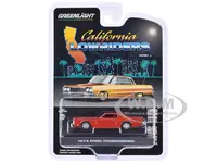 1973 Ford Thunderbird Red Custom with Graphics "California Lowriders" Series 6 1/64 Diecast Model Car by Greenlight