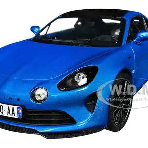 2023 Alpine A110S Pack Aero Bleu Alpine Blue Metallic with Black Top 1/18 Diecast Model Car by Solido