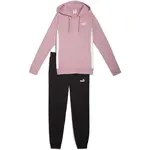 Puma FULL-ZIP HOODED SWEAT SUIT FL Dámská tepláková souprava, růžová, velikost