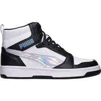 Puma REBOUND V6 MID SPACE BELLE JR Dětské kotníkové tenisky, bílá, velikost 36