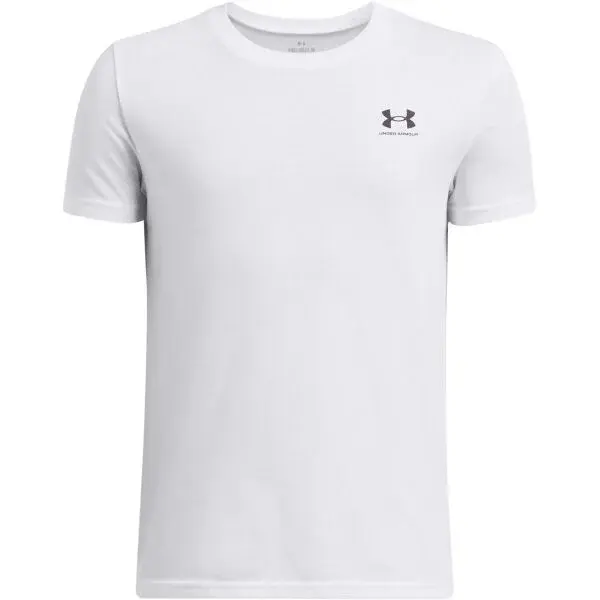 Under Armour SPORTSTYLE Chlapecké triko, bílá, velikost S