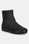 Nubukové boty Ecco Soft 7 Tred Warm dámské, černá barva, na plochém podpatku, zateplené, 450753-02001
