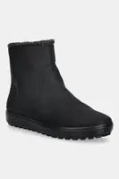 Nubukové boty Ecco Soft 7 Tred Warm dámské, černá barva, na plochém podpatku, zateplené, 450753-02001