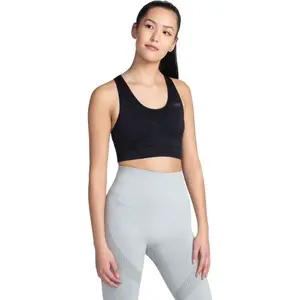 KILPI WINIE Dámská bezešvá sportovní podprsenka, černá, velikost