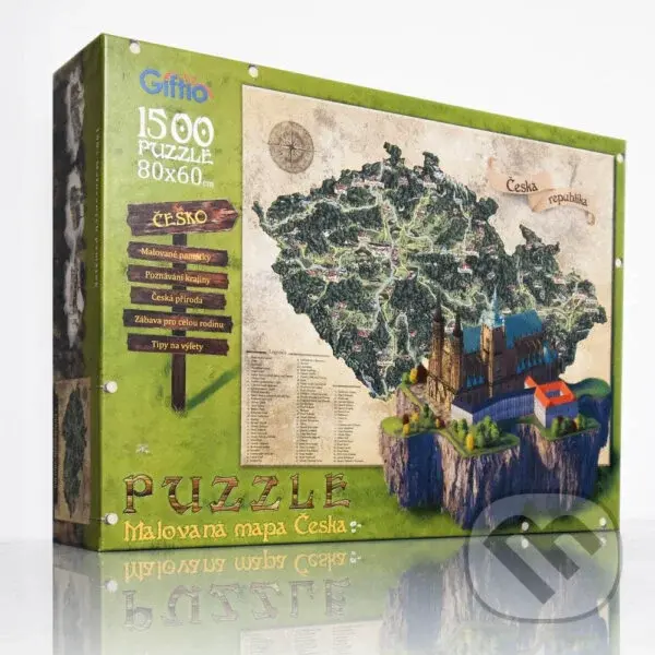 Mapa Česka,Mapa Česka - puzzle z kategorie Prírodné scenérie