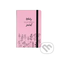 Blok malý s gumičkou pastel - Nikdy nie je neskoro začať