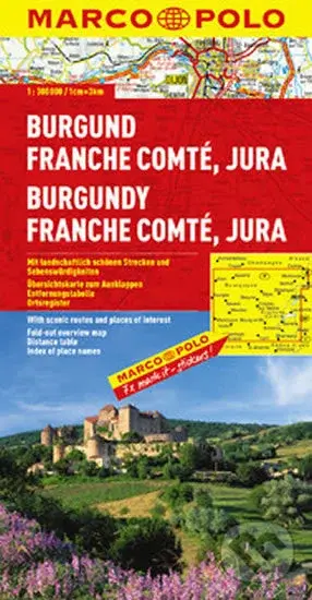 Burgund, Franche Comté, Jura  mapa 1: 300 MD - kniha z kategorie Mapy Evropy