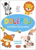 Dolepuj zvířátka/zvieratká modrý sešit/modrý zošit - kniha z kategorie Samolepky