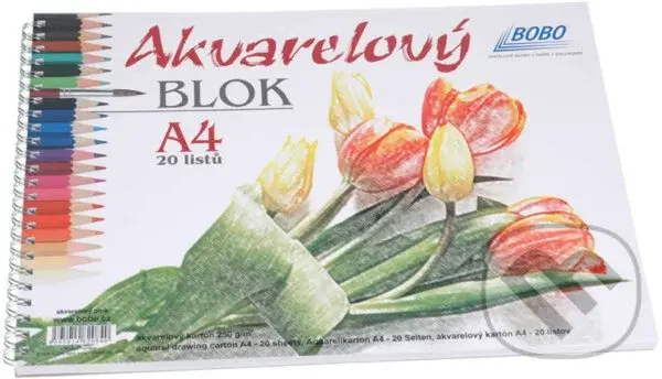 Akvarelový blok A4,Akvarelový blok A4