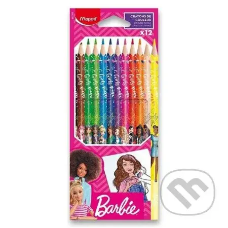 Bezdrevné pastelky Barbie 12ks