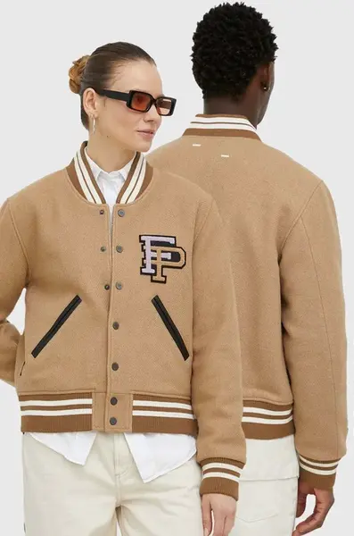 Vlnená bunda bomber Filling Pieces Varsity Jacket
