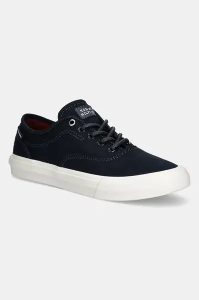 Tenisky Tommy Hilfiger TH HI VULC LOW OXFORD TWILL