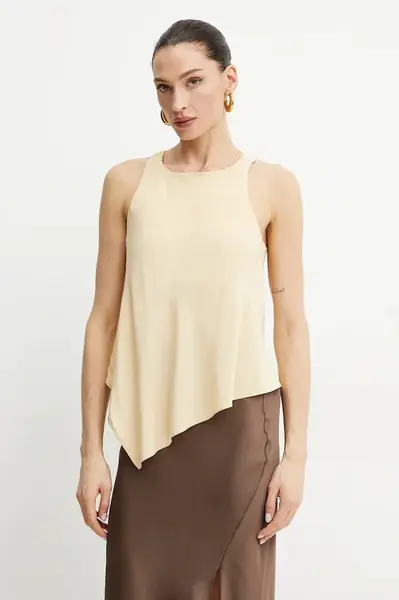 Blúzka Patrizia Pepe dámska, béžová farba, jednofarebná, 2C1609 A057