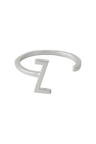 Strieborný prsteň Design Letters