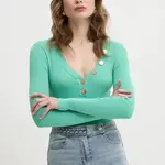 Sveter Morgan dámsky, tyrkysová farba