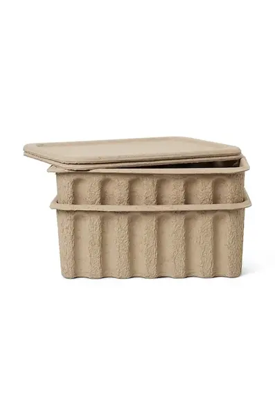 Úložný box ferm LIVING Paper Pulp Box L 2-pak