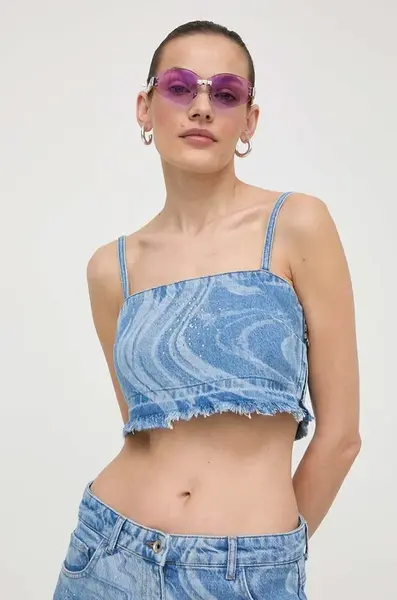 Džínsový top Patrizia Pepe