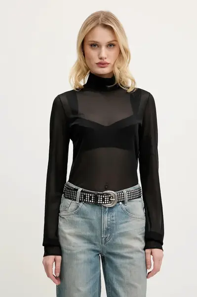 Blúzka Miss Sixty dámska, čierna farba, jednofarebná, 6S1SJ3740J