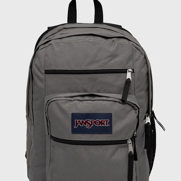 Ruksak Jansport šedá farba, veľký, s nášivkou