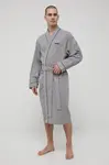 Bavlnený župan BOSS šedá farba,50469624