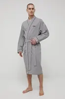 Bavlnený župan BOSS šedá farba,50469624