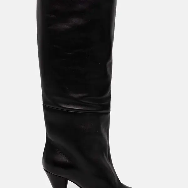 Kožené čižmy Proenza Schouler Cone dámske, čierna farba, na podpätku, PS43031A