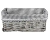 Prútený košík Joy, šedý malý%