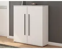 Dvojitý stojan na topánky Smart, biely%