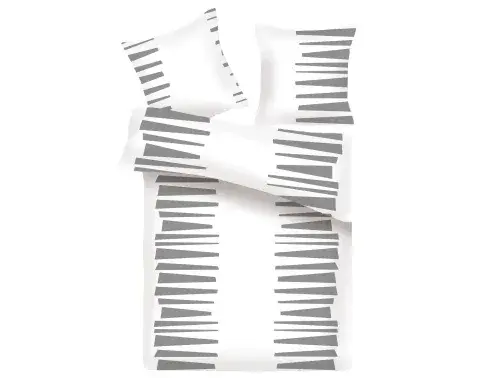 Obliečky Porto 140x200 cm, šedo-biele%