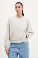 Bunda adidas Essentials béžová barva, přechodná, oversize, JE1317