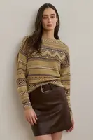 Svetr s příměsí lnu Lauren Ralph Lauren dámský, béžová barva, 200971322