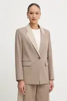 Vlněné sako BOSS Janka6 béžová barva, 50543409