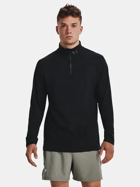 Under Armour Tričko QUALIFIER RUN 1/4 ZIP-BLK - Pánské