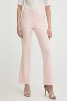 Kalhoty Guess ORNELLA dámské, růžová barva, zvony, high waist, W4GB18 WG492