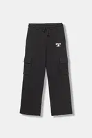 Dětské bavlněné tepláky Guess černá barva, s potiskem, J5YQ15 KA6R4